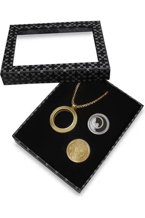 Silventi Lockits Gift Set 989900075 Stalen Hanger met Ketting - Franse Lelie & Ster met Maan Munt - Zilver en