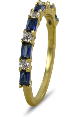 Silventi 9SIL-22304 Zilveren Ring met Zirkonia - Dames - Zirkonia - Rond - Wit - 2 mm - Baquette - - 2 x 3,5 mm