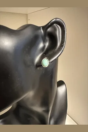 Things Ovale blauwe oorknopjes | Moederdag | Verjaardagscadeau| Cadeautje| Valentijnsdag| Kado | sieraden | vaderdag | oorbellen | oorsieraden
