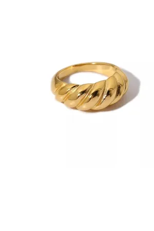 Yehwang Ring Baguette – Baguette – chique ring – maat 56 (NL maat) – Size 8 (USA size) – 18 diameter (NL maat) – 18-karaat Gold plated – Roestvrij staal – Roestvrij stalen ring Baguette – Waterproof & nikkel- en loodvrij – Feel Good Store –