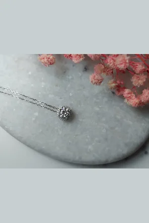 Zilver Moissanite Hanger Ketting - Ketting met Moissanite - en Ketting - 925 - Sterling