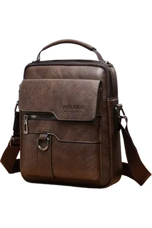 Merkloos CarryQuest® - Schoudertas - Heren - PU-Leer - - Stijlvol - Functioneel - Reizen - Dagelijks Gebruik - Werk - Verstelbare Schouderband - Compact - Gratis Verzending