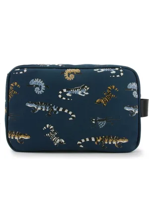 YLX Gear SALE: & Freek Vonk Willow Toiletry Bag | Sailor Blue & Varans | Marine met hagedissen. Toilettas, logeren, vakantie, dieren, kinderen, jongens, meisjes, unisex, dierenprint, jungle