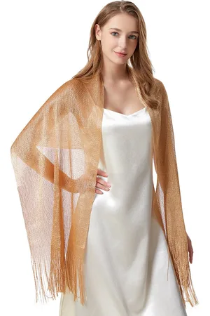 Merkloos 1 stuks (175 x 45 cm )Sjaal Dames Omslagdoek Franjes - Lente Zomer Strand Weekend Casual Feestelijk Avondjurk Stola - voor vrouwen, avondwikkel, stola, sjaal voor bruid, bruidsmeisjes, bruiloften, avondfeest, formele jurken