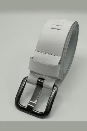 ARIES Heren Riem - Leren Riem - Lederen Riem - Past Altijd - Mat 115 cm - 4 cm breed - - Broekriem - Totale lengte 130 cm
