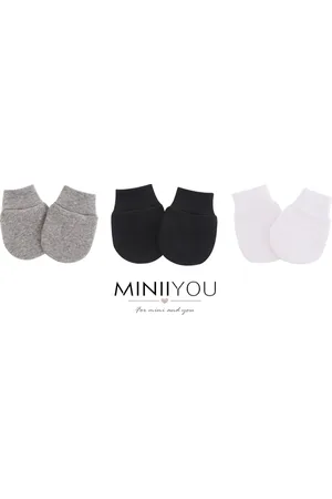 MINIIYOU 3 Paar Baby Krabwantjes - Zwart Wit Grijs