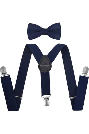 Sorprese Kinder Bretels Inclusief Vlinderdas - - Effen - 65cm - Bretels Kind - Vlinderstrik Kind
