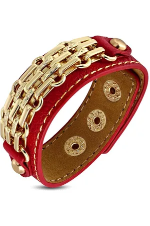 Amanto Armband Coriun Red - PU Leer - Messing - 20mm - 18-22cm