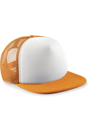 Beechfield Junior Vintage Snapback Trucker Oranje - Wit