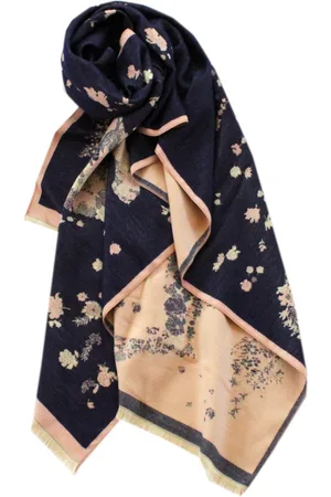 Lazy Cat Sjaal Dames - Bloemen - Paarden - /Peach