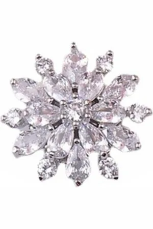 Fako Bijoux® Magneet Broche Mini - Magneetbroche - Ster Facet Kristal - Magnetische Broche - Hoofddoek Magneet - Sjaal - Hijab - Abaya - 20x20mm