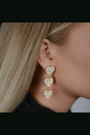 Margot Bardot Maeva Shine. - Statement oorbellen dames - Hartjes - Goudkleurig - 14K Plated