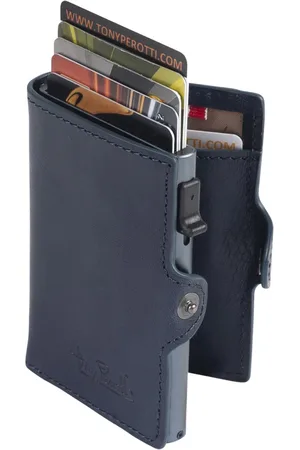 Tony Perotti Furbo RFID Pasjeshouder met papiergeldvak - Blauw