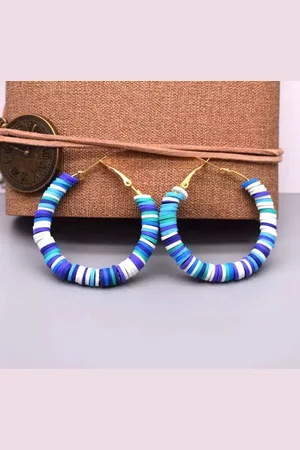 Akyol – kralenoorbellen – kleurrijk – boho - bohemian oorbellen - ibiza style - ibiza oorbellen - ronde oorbellen – vrolijke oorbellen – cadeau – gift - oorbellen cadeau - festival - zomer - cadeau voor dame - ring oorbel