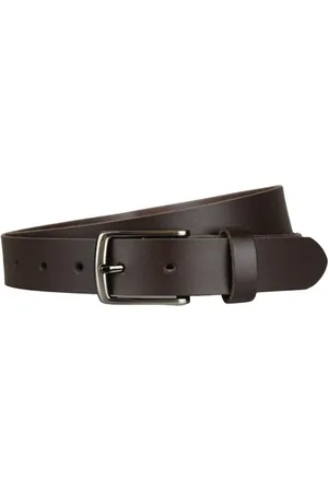 Fana Belts Leren Riem Jeans riem - Riem Dames/Heren grote maten Bruin - Riemmaat: 125 - Pantalon Riem - Lange riem