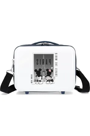 Merkloos Travel The World Paris Toilettas - Mickey en Minnie - Wit - Verstelbare toilettas - 29 x 21 x 15 cm - ABS - 914 l - 0,8 kg
