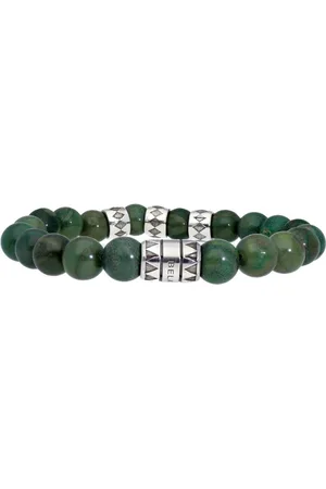 Bela Donaco Bela Bonaco Armband Luxury B10 - Africaanse Jade - Geoxideerd Sterling Zilver