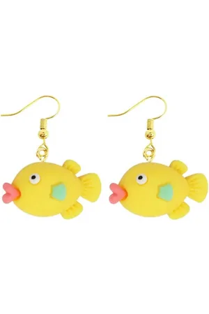 Akyol Vis oorbellen- Paars - Vis oorhangers -Cadeau - sieraad - Goudvis - dieren oorbellen - dieren - Sieraad - oorbel - oorhangers – cadeau-carnaval - gift