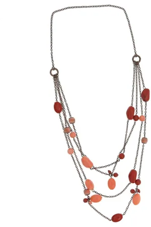 Behave Lange ketting met roze kralen