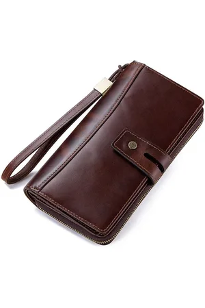 Contacts Leren portemonnee heren leer - portefeuille heren - mannen cadeautjes cadeau voor man - portemonnee heren pasjes houder - Top kwaliteit Leer