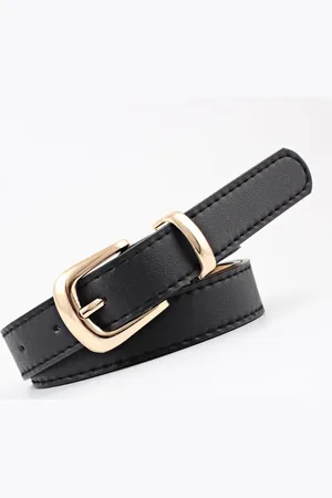 Merkloos Stijlvolle Damesriem - Voor Jurken en Broeken - Smalle Riem - - Gouden Gesp - 105CM