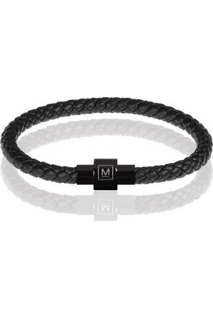Memphis Armband leer en edelstaal -19cm