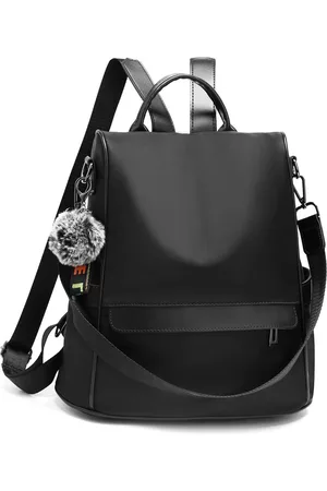 Merkloos Anti-Diefstal Rugzak Dames | Waterdicht Nylon/PU-Leer | Schoudertas Schooltassen dames rugzak