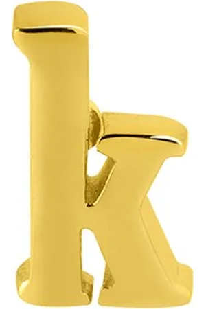 JUULRY Goud Plated Oorknop Letter k