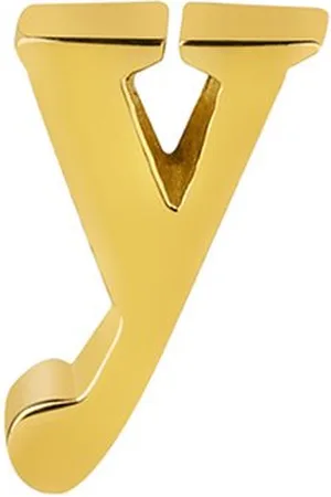 JUULRY Goud Plated Oorknop Letter y