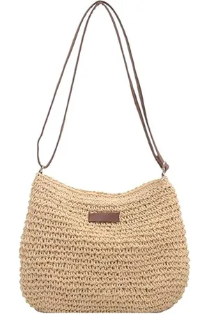 Fashion Favorite Rattan Summer Schoudertas - Creme | 29 x 25 cm | Rotan / Polyester |