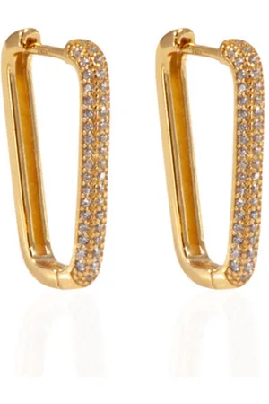 Zilver Goudkleurig Hoepel Oorbellen - Oorbellen Dames goudkleurig - Oorbellen goudkleurig - Echt - Amona Jewelry
