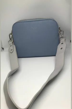David Jones Blauwe handtas met hengsel