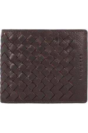 Bugatti Leren Portemonnee Woven Wallet Bruine
