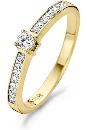 Blush Ring 1145BZI - Geel en Wit (14Krt.) met Zirconia