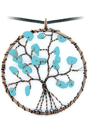 Bloom Levensboom hanger - 5 cm - ketting inclusief verstelbaar zwart koord