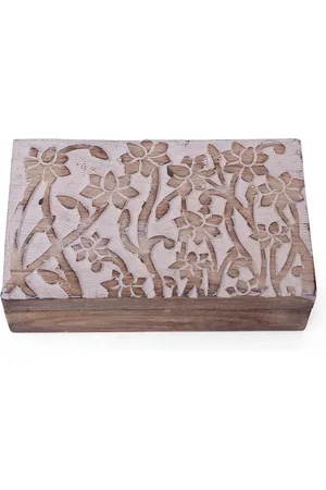 Merkloos Verjaardagscadeau Ideeën - Handgemaakte Grote Decoratieve Houten Sieraden Doos - Sieraden Organizer - Keepsake Box - Schat Borst - Snuisterijhouder - Horloge Doos - Opbergdoos - Housewarming Geschenken Vrouwen