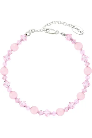 ARLIZI 1949 Armband parel Swarovski kristal roze - sterling - 21 cm