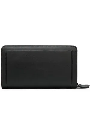Merkloos Mannen Portemonnee Lederen Clutch Bag Kaarthouder Mobiele Telefoon Portemonnee Lange Portemonnee Zwart B Double Layer-Mannen Portemonnee