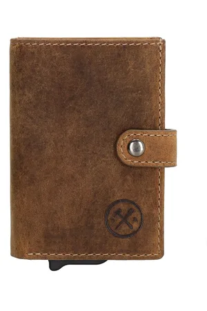 Hide & Stitches Idaho Safety Wallet - - 100% Leer