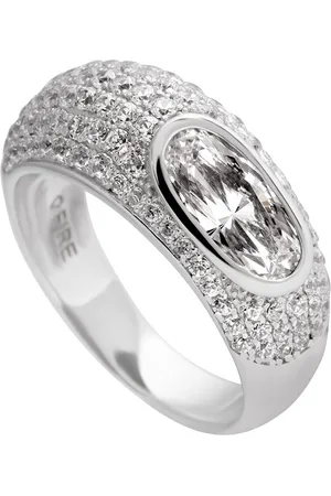 DIAMONFIRE Zilveren ring met steen