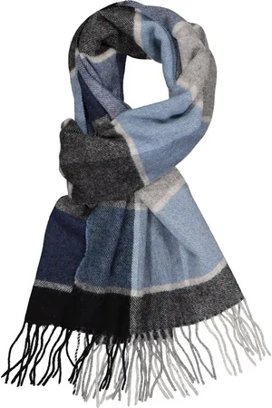 Michaelis Heren sjaal - blauw met grijs geruit