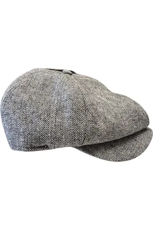Merkloos Flatcap met drukknoop - Visgraat - KLassieke Pet maat 56/58