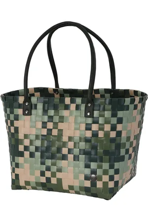 Handed By Duurzame handgevlochten boodschappentas - Shopper - Weekendtas - Strandtas - Sporttas - Mingle - - forest green