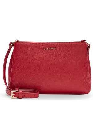 Lazarotti Leren Schoudertas Bologna Leather MK Crossbody Bag Rood