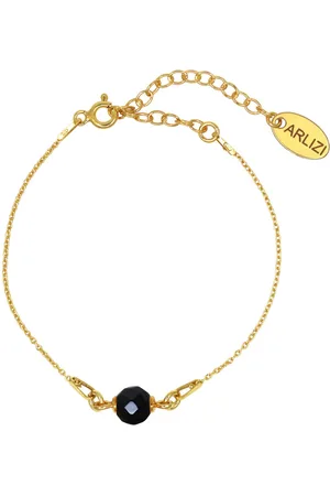 ARLIZI 2018 Armband zwarte spinel - verguld - 20 cm
