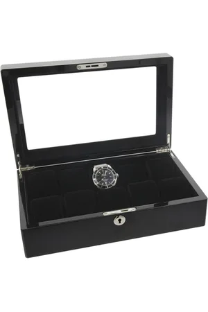 Fox Horloge opbergbox - voor 10 horloges - - Hoogglans - 33 x 19 x 6 (LxBxH)