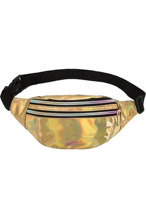 Merkloos Heuptas glanzend - Fanny Pack - Buideltasje - Heuptasje dames - Festival tasje - Kunststof - 30 x 13 cm