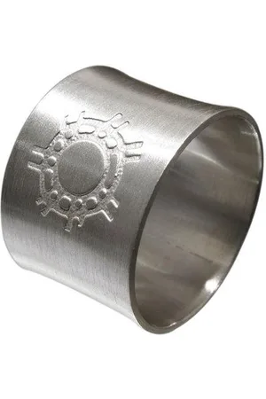 AuBor De zon. Zilveren ring 22mm