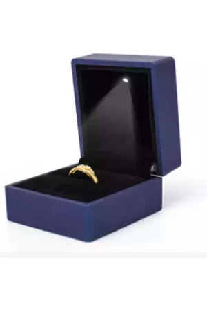 Merkloos Ringdoosje LED lichtje - aanzoek - bruiloft - verloving - huwelijksaanzoek - liefde - Valentijnsdag - ring - verlichting - lichtje - met licht - sieradendoos