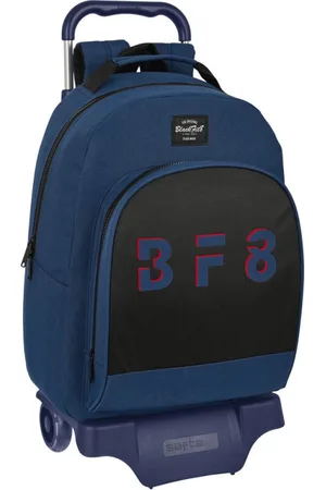Blackfit8 Schoolrugzak met Wielen Urban Zwart Marineblauw (32 x 42 x 15 cm)